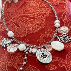 Silpada Sterling Silver Pearl CZ Mother of Pearl Enchanted Necklace N2805
